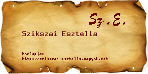 Szikszai Esztella névjegykártya